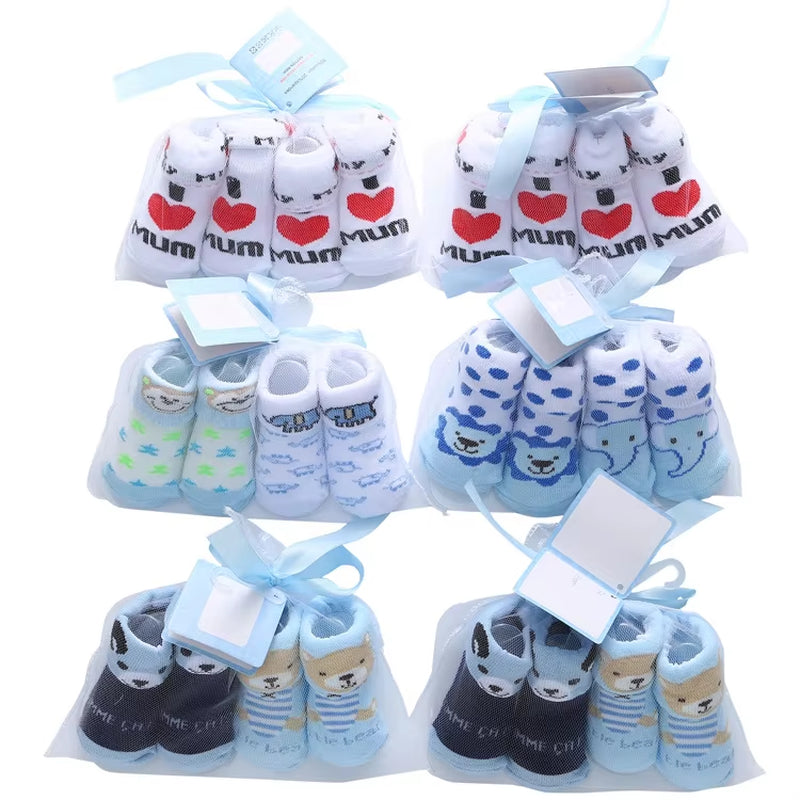 2Pairs/Lot Infant Baby Socks Autumn Cotton Baby Socks for Girls Newborn Boy Toddler Fashion Socks Baby Clothes Accessories 0-12