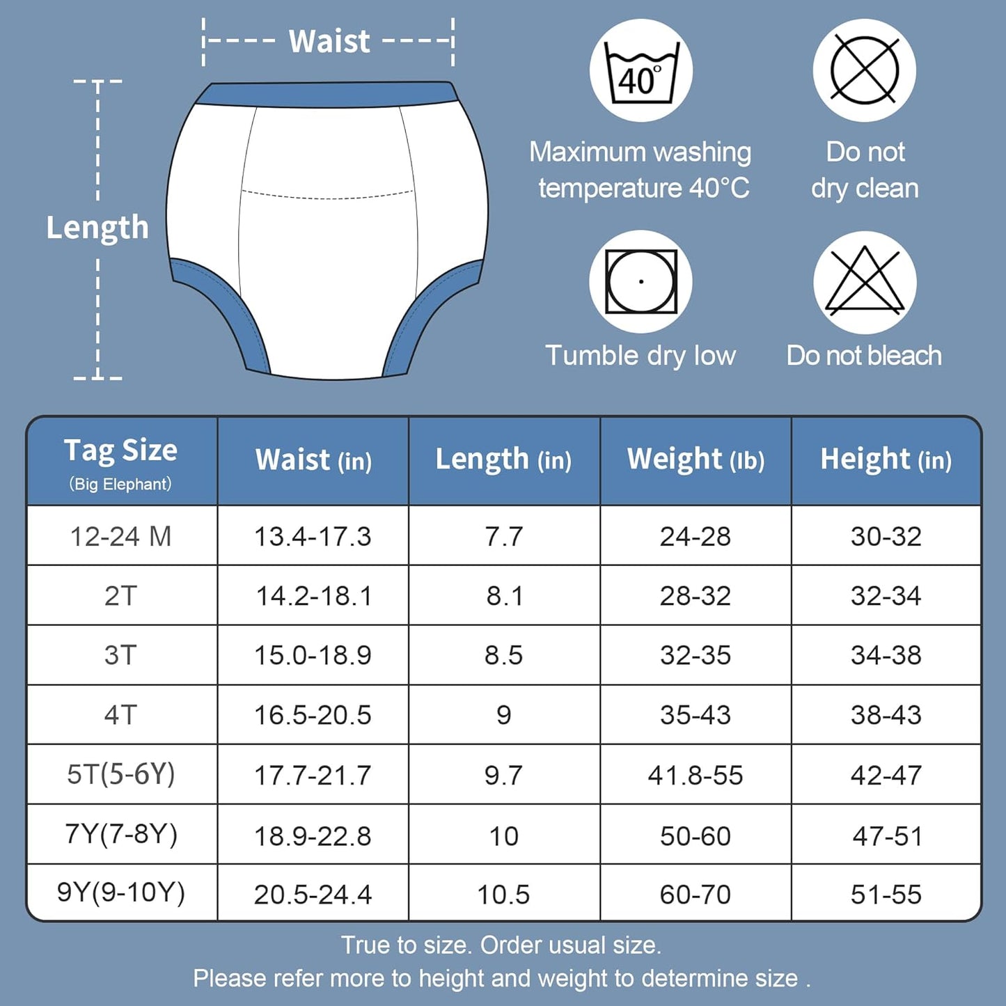 Toddler Training Pants, Soft Cotton Absorbent Training Underwear for Baby Boys & Girls