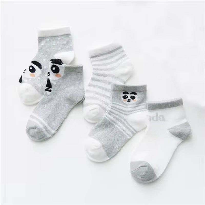 5Pairs/Lot Baby Boy Socks Summer Mesh Thin Baby Socks for Girls Cotton Newborn Infant Baby Girl Socks