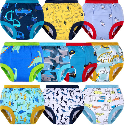 Toddler Training Pants, Soft Cotton Absorbent Training Underwear for Baby Boys & Girls