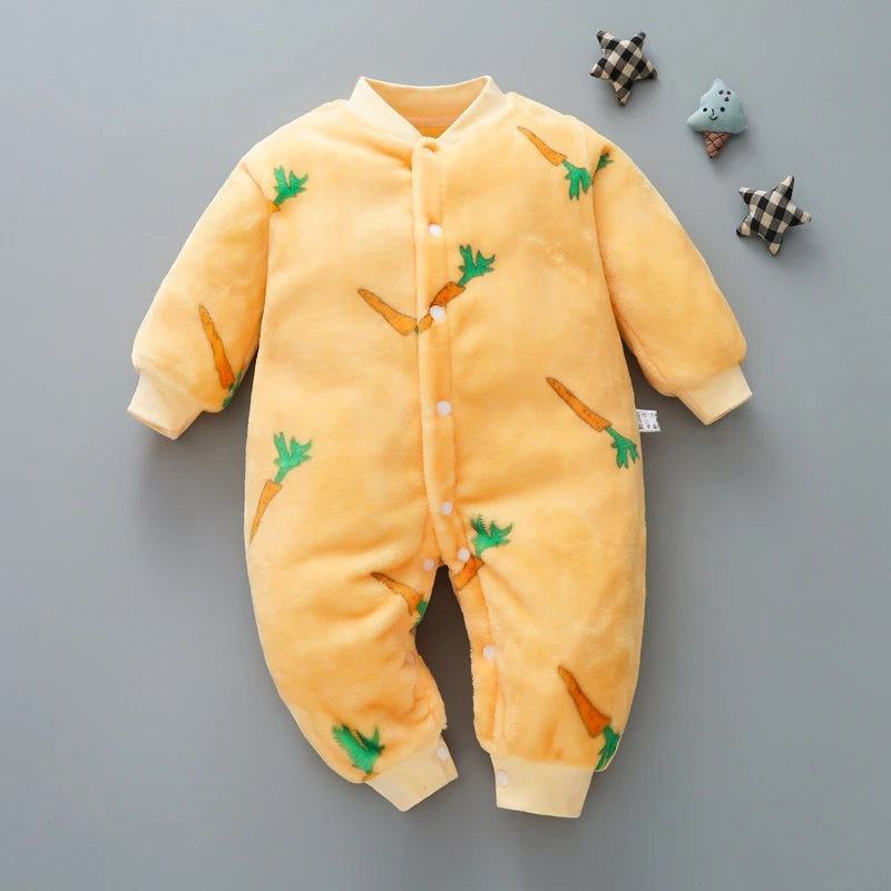 Baby Clothes for Newborn for Spring Winter Infant Jacket for Girls/Boys Baby Jumpsuit Soft Flannel Bebe Romper Baby Girl Clothes