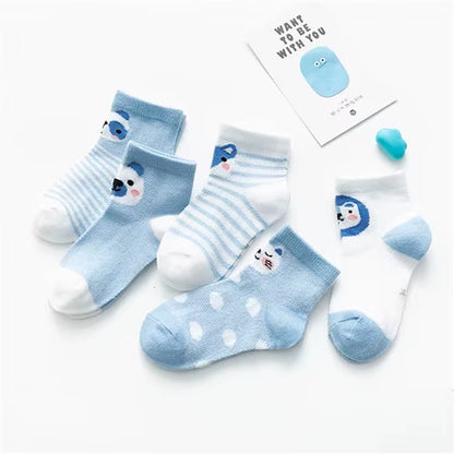 5Pairs/Lot Baby Boy Socks Summer Mesh Thin Baby Socks for Girls Cotton Newborn Infant Baby Girl Socks