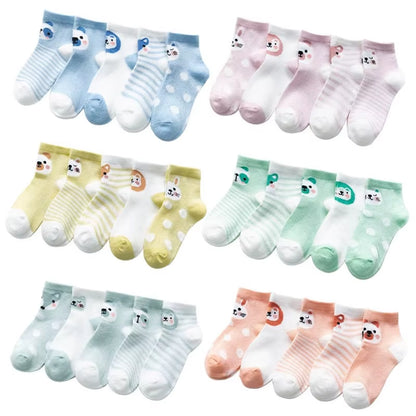 5Pairs/Lot Baby Boy Socks Summer Mesh Thin Baby Socks for Girls Cotton Newborn Infant Baby Girl Socks